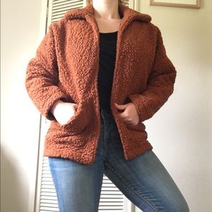 Forever 21 Burnt Orange Teddy Jacket